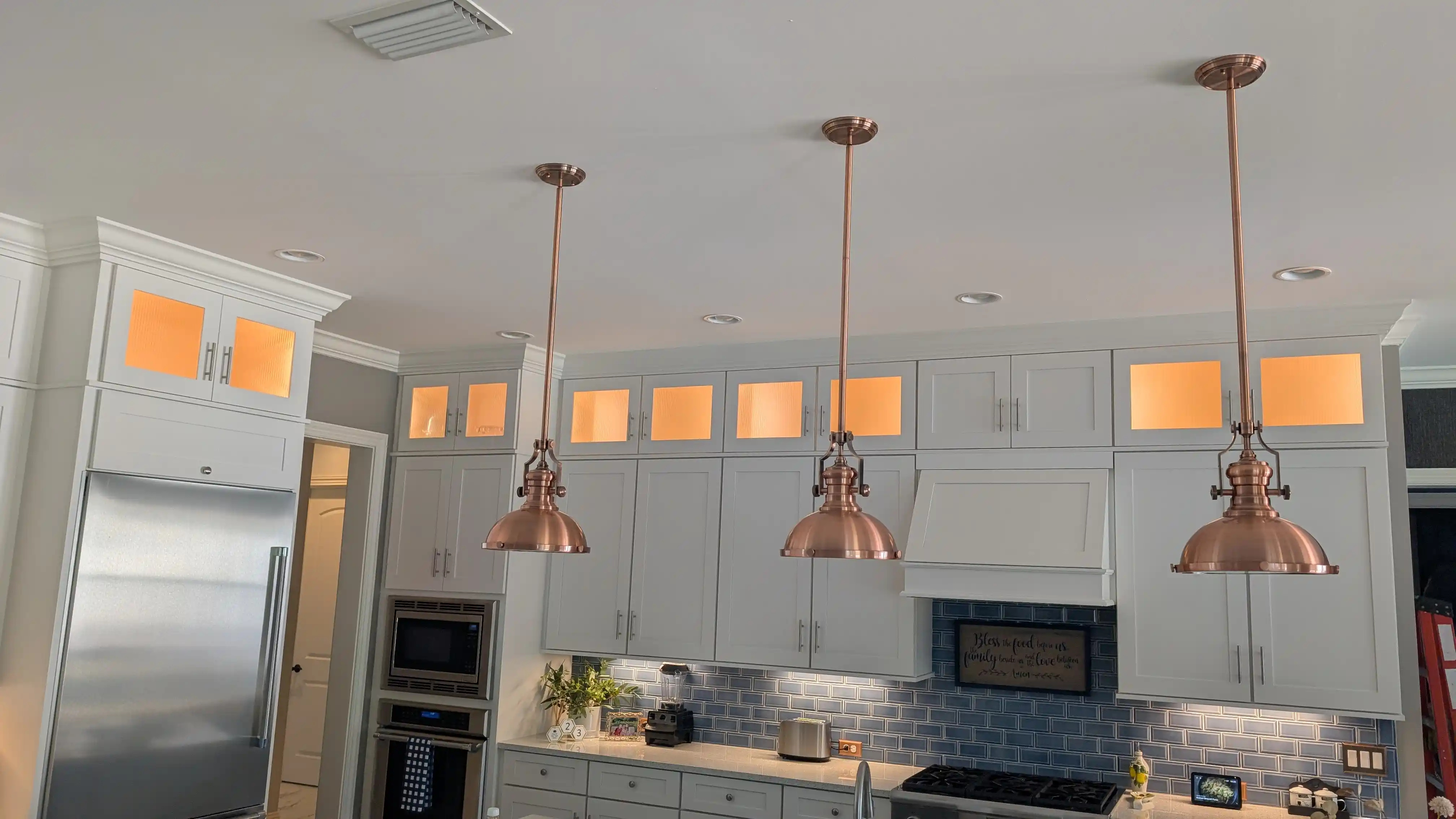 Custom Glass Cabinet Upgrade & Integrated Lighting