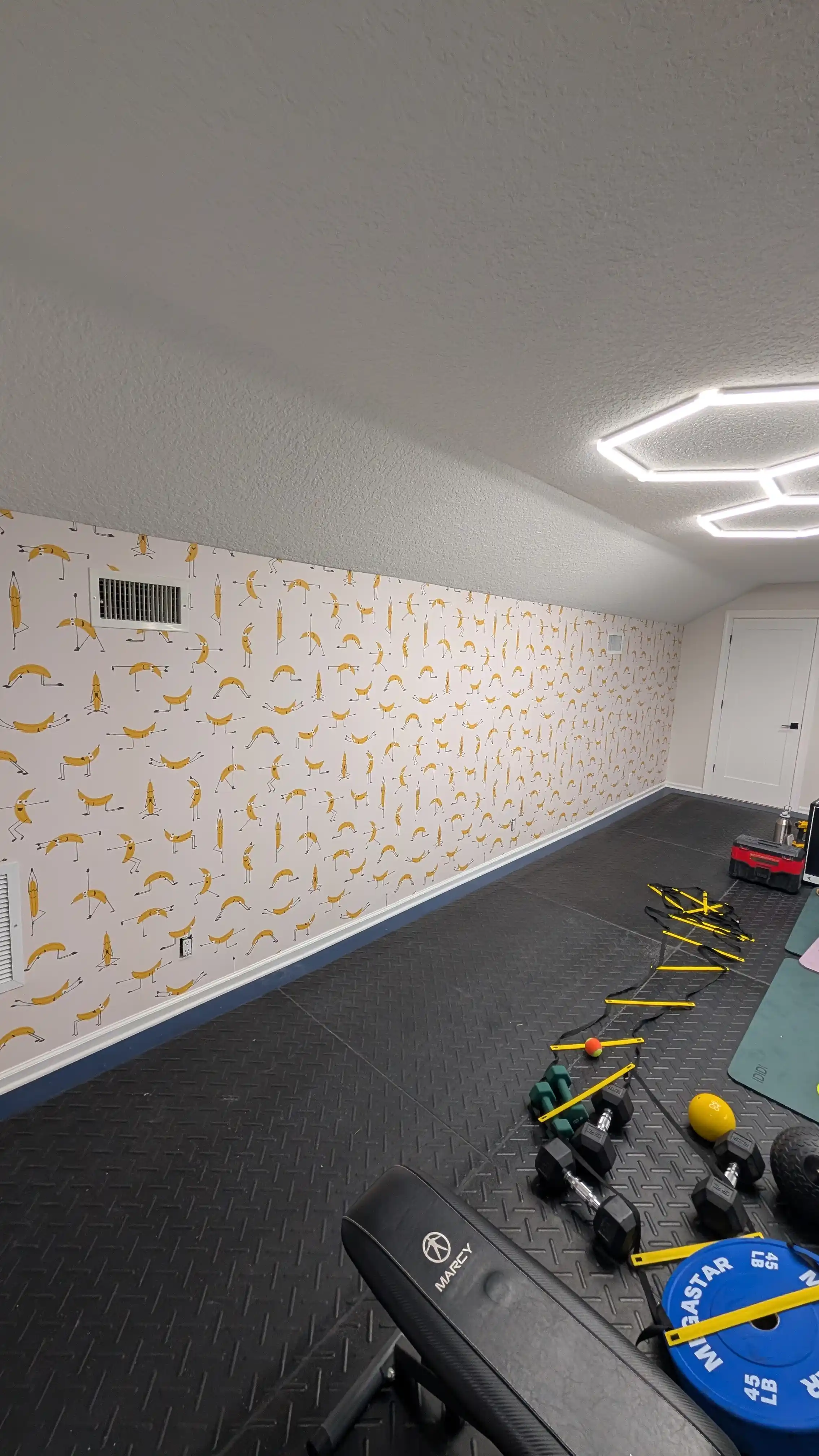 Designer Wallpaper Installation - Home Gym